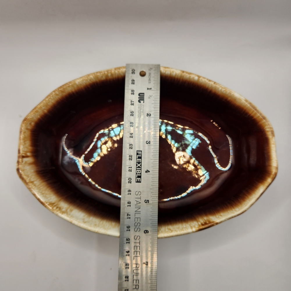 Vintage McCoy Brown Drip Glaze Ovenproof Baking Dish Made in USA - Picture 9 of 9